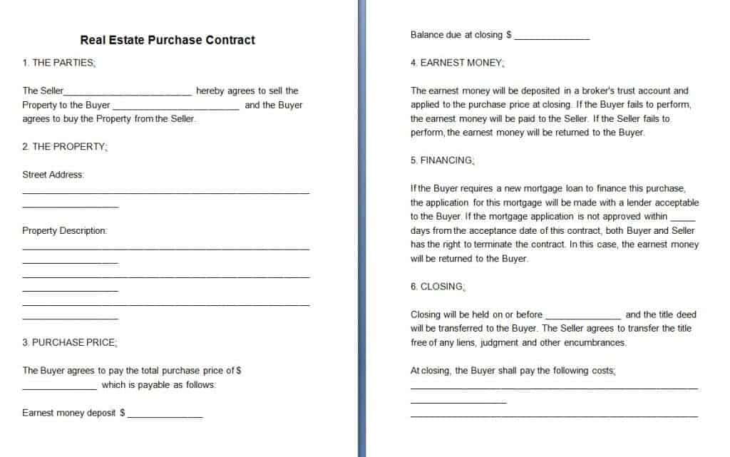 Real Estate Rental Contract Template