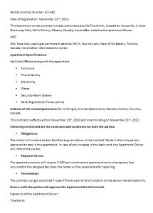 house rental contract template