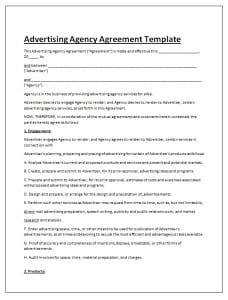Advertising Contract Template