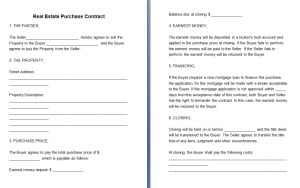 real estate contract template