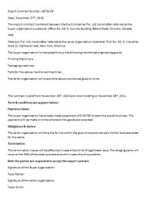 export contract template