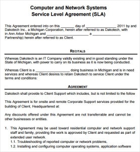 Computer Service Contract